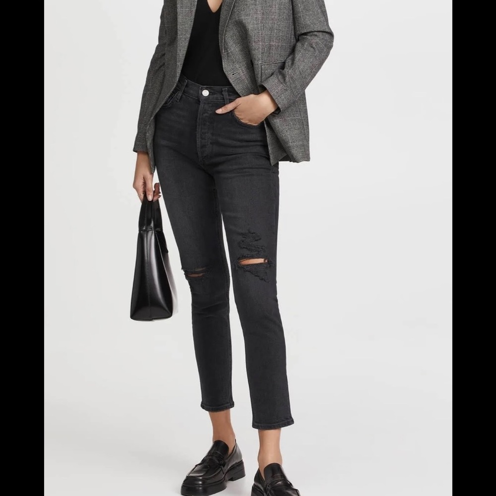 NWT Agolde Nico high rise distressed jeans